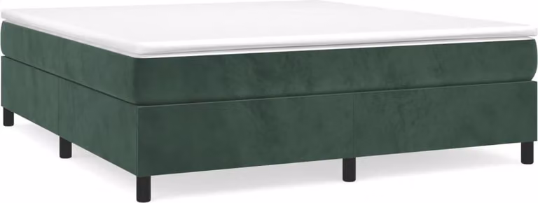 Struttura Letto a Rete a Molle Verde Scuro 180x200 cm in Velluto