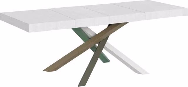 Tavolo Allungabile Volantis Premium GIORDANOSHOP Bianco Frassino L/P/H: 160-420 x 90 x 77 cm