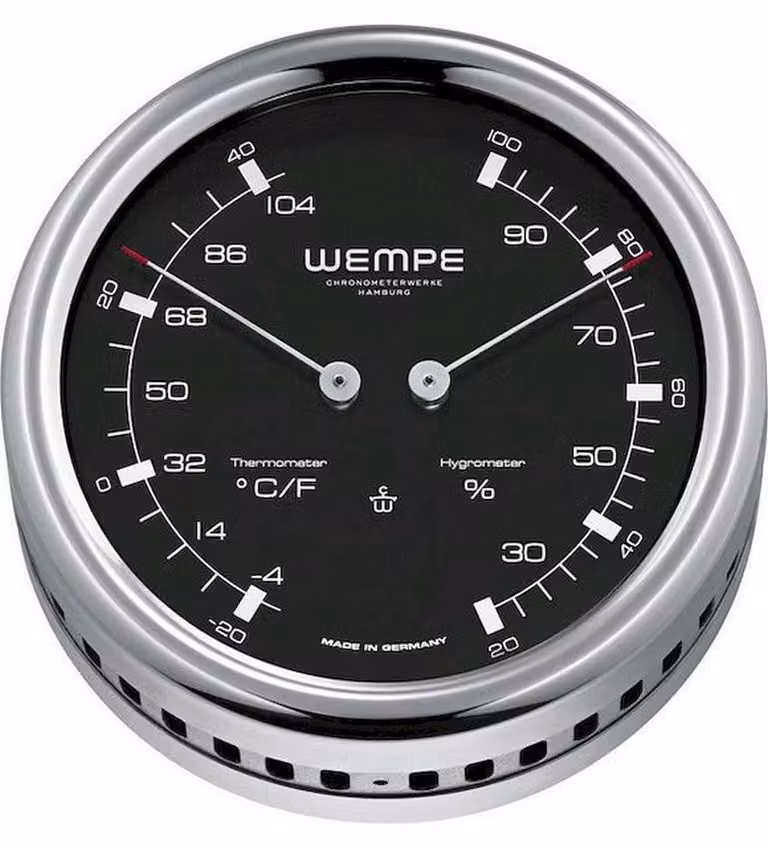 Wempe - CW250009 - Termoigrometro - 100mm - Acciaio inox - PILOT III