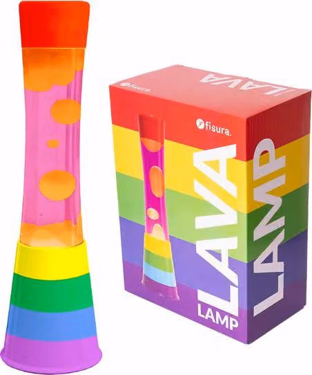 Fisura retro lampada lava - arcobaleno