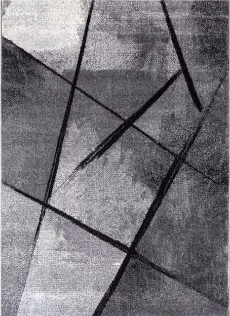 Tappeto Monde grigio con design astratto moderno L: 100 cm, P: 60 cm