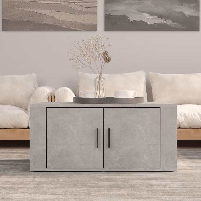 Maison Exclusive - Tavolino grigio cemento 80x50x36 cm Materiale ligneo