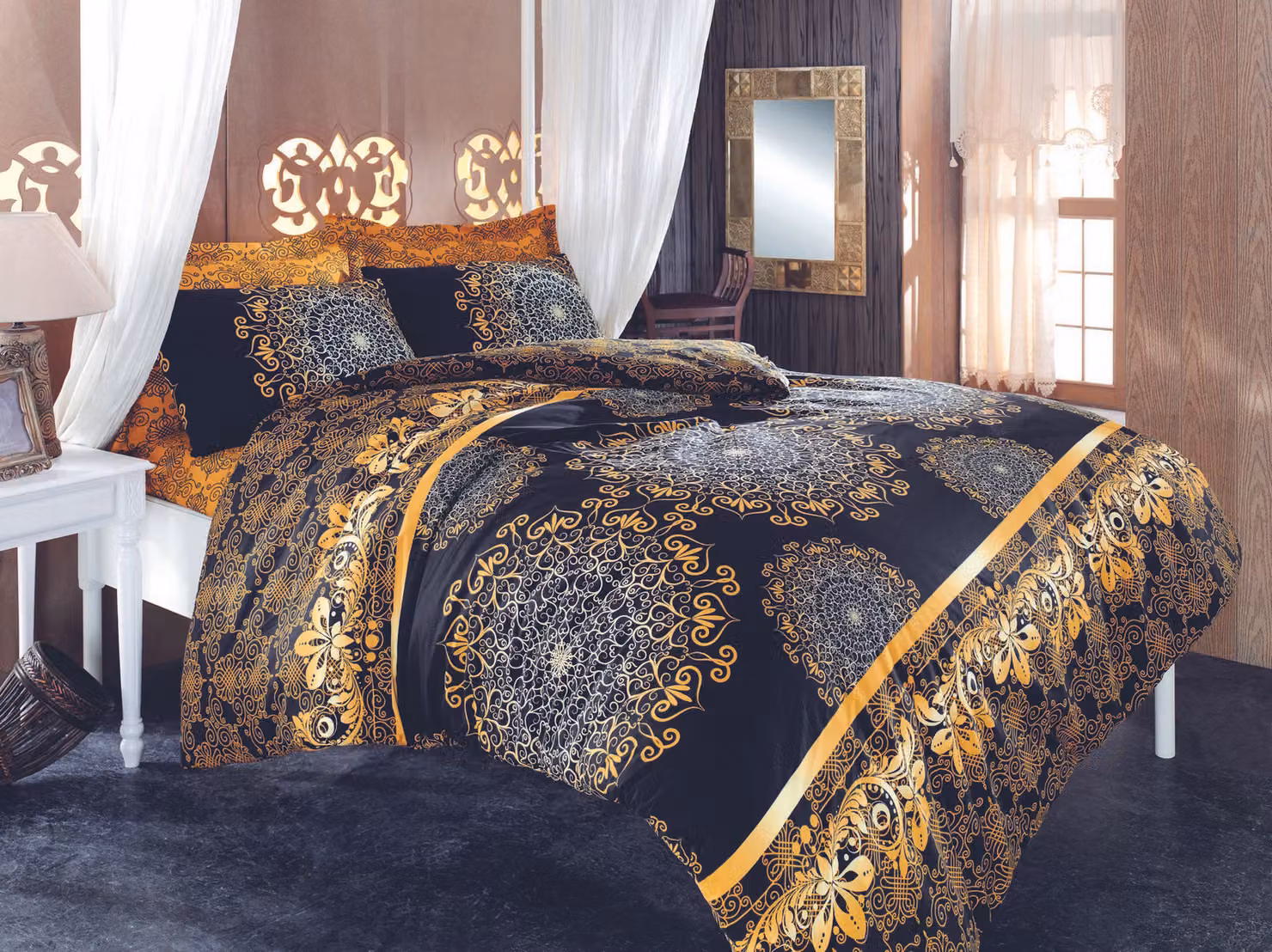 L'Essentiel Linge de Maison, Adal- PRL1143, nero, piumino, 50% cotone / 50% poliestere