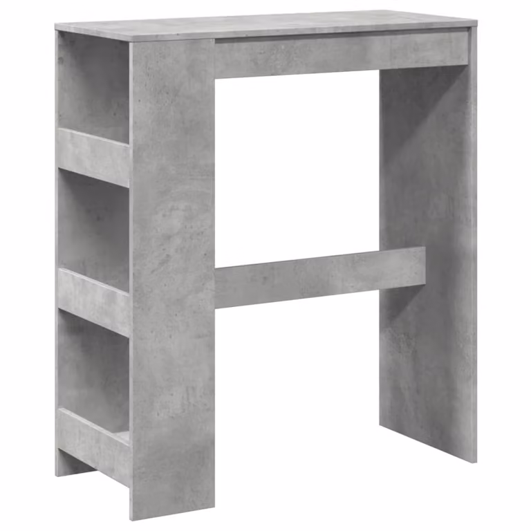 Tavolo Bar con Rastrelliera Grigio 90x40x103,5 cm Multistrato