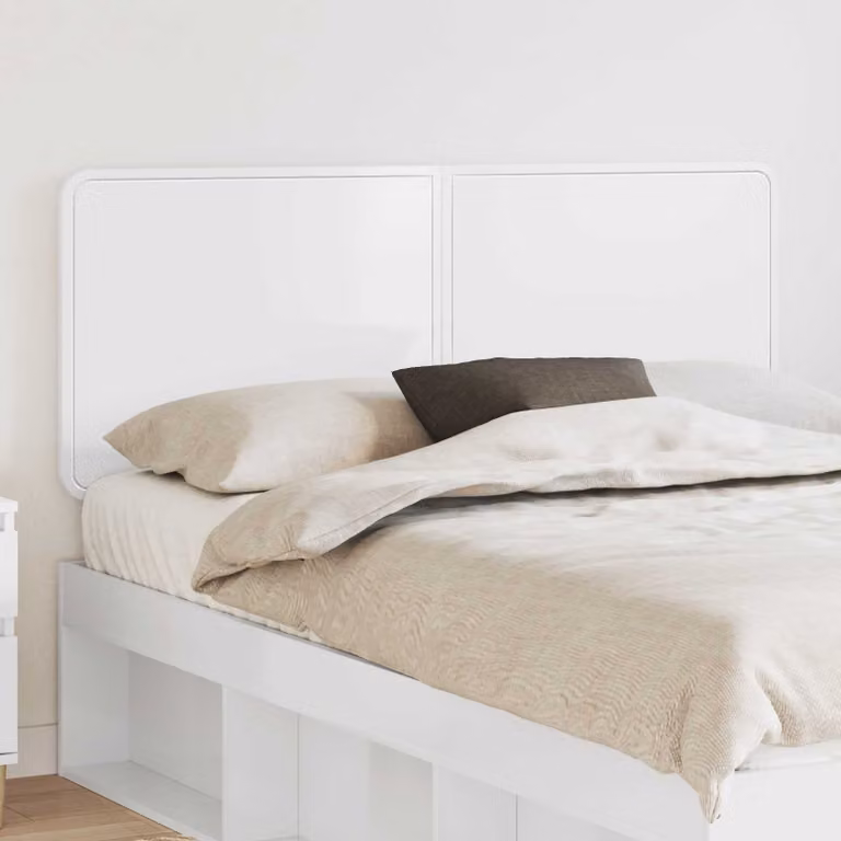 Testiera per letto moderna vidaXL in legno ingegnerizzato bianco lucido