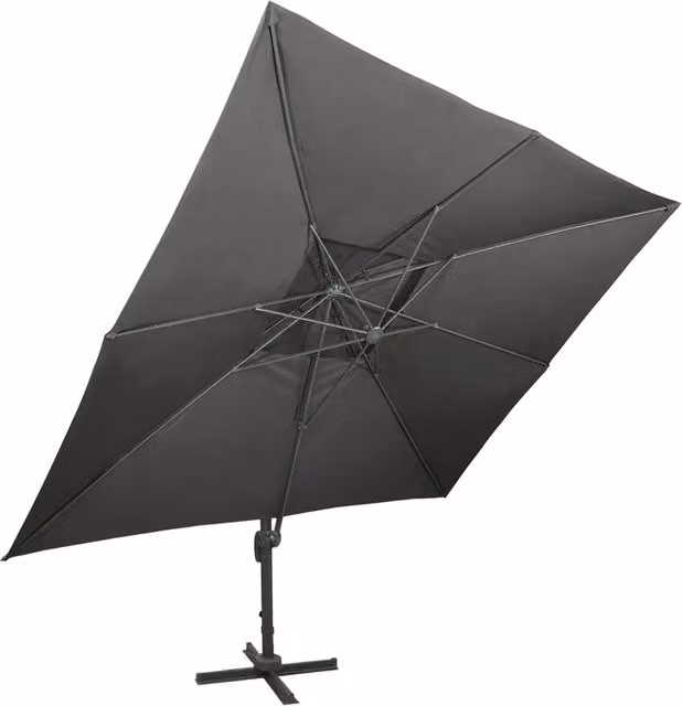 Ombrellone a sbalzo con doppio piano antracite 400x300 cm 312373