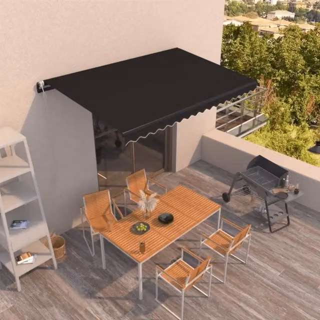 Tenda da Sole Retrattile Automatica 450x350 cm Antracite 3069209