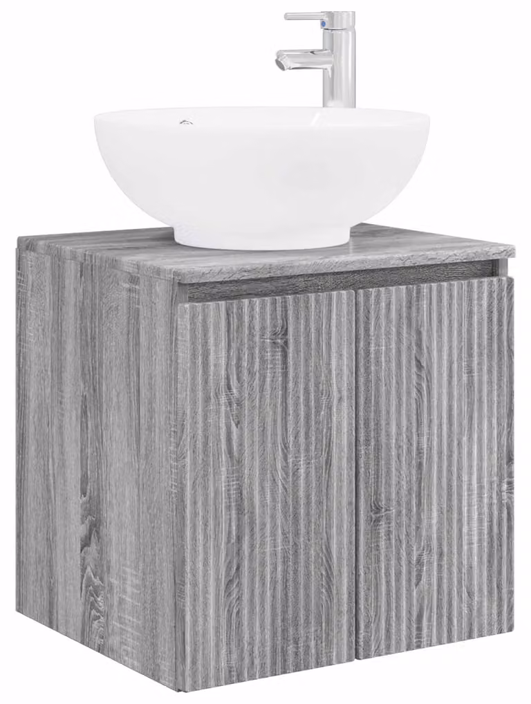 Mobile Lavabo da Parete Sonoma grigio 49,5 x 44,5 x 65 cm