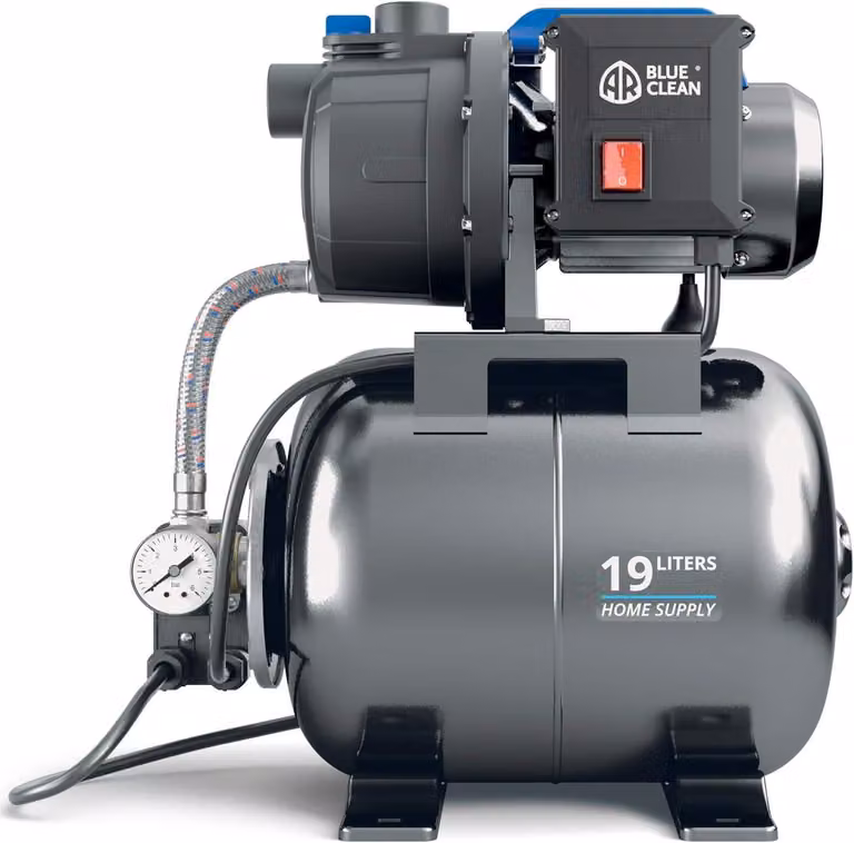 Pompa per giardino autoadescante, pompa per irrigazione da 600W con serbatoio da 19 litri e portata di 3100 litri/ora