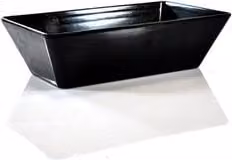 Vaschetta per alimenti in melamina Ilsa colore nero L/P/H: 25 x 15 x 7 cm