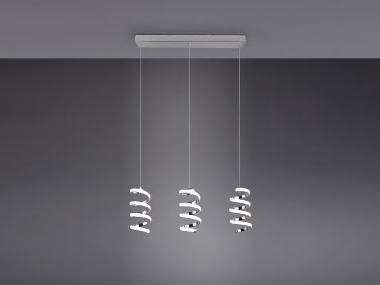 Lampada a sospensione LED LAOLA, tonalità argento, 8 W, bianco neutro, 1250 lm, metallo, dimensioni: 150 x 70 x 13 cm, IP20, RL