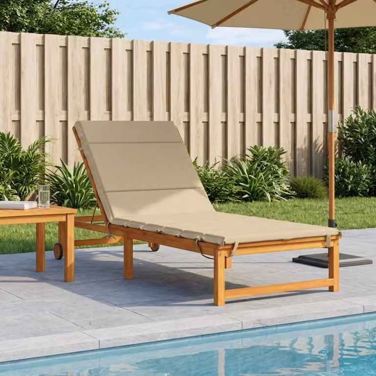 vidaXL Cuscino per Lettino GEMERT 100% Poliestere Beige