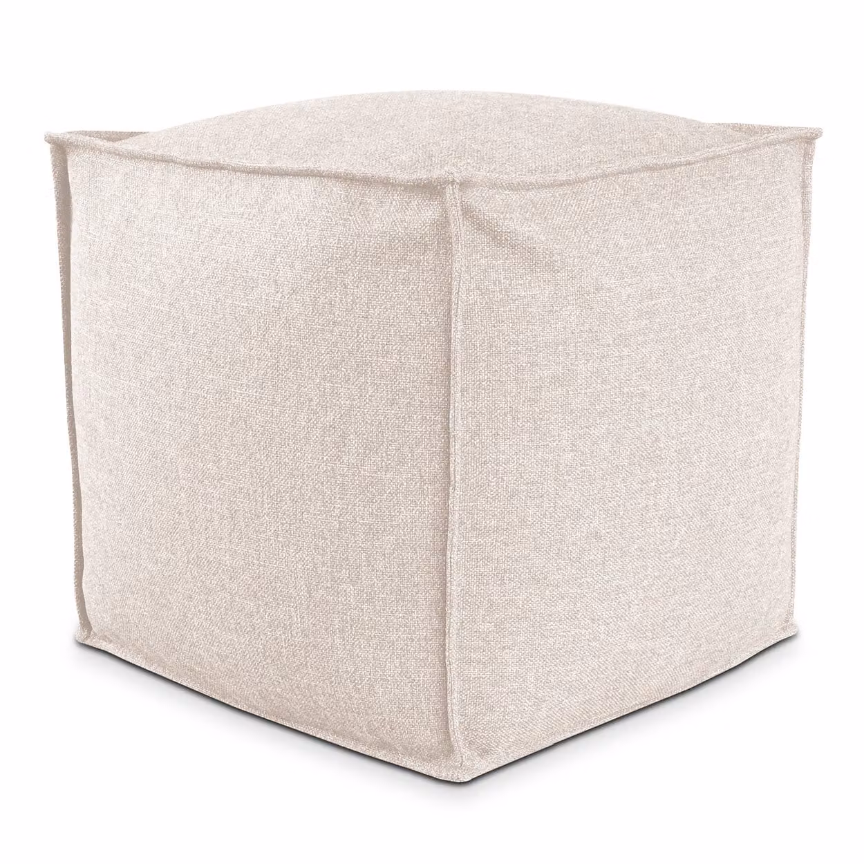 POUF QUADRATO PIUMA 60x60 cm Beige