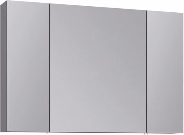 Mobile da bagno con specchio "Nuvola 100 v2" - 97 x 16 x 66 cm - Grigio