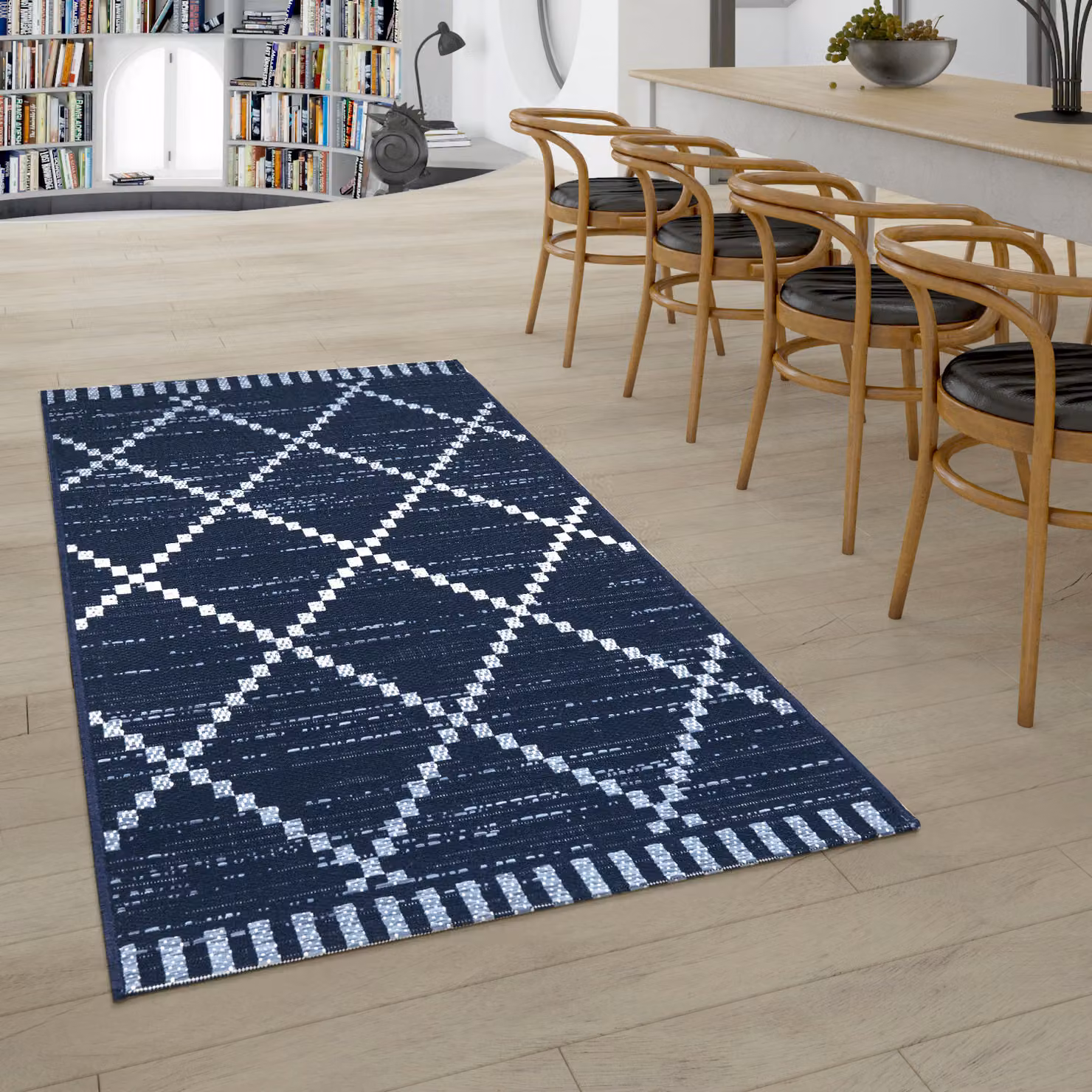 Tappeto per interni ed esterni Katrina blu 80 x 150 cm – 4