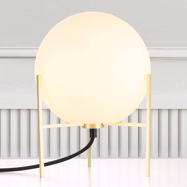 Nordlux Lampada da tavolo Alton, Bianco / Opale, Soggiorno / Sala da pranzo, Vetro, Moderno, Lampada da tavolo