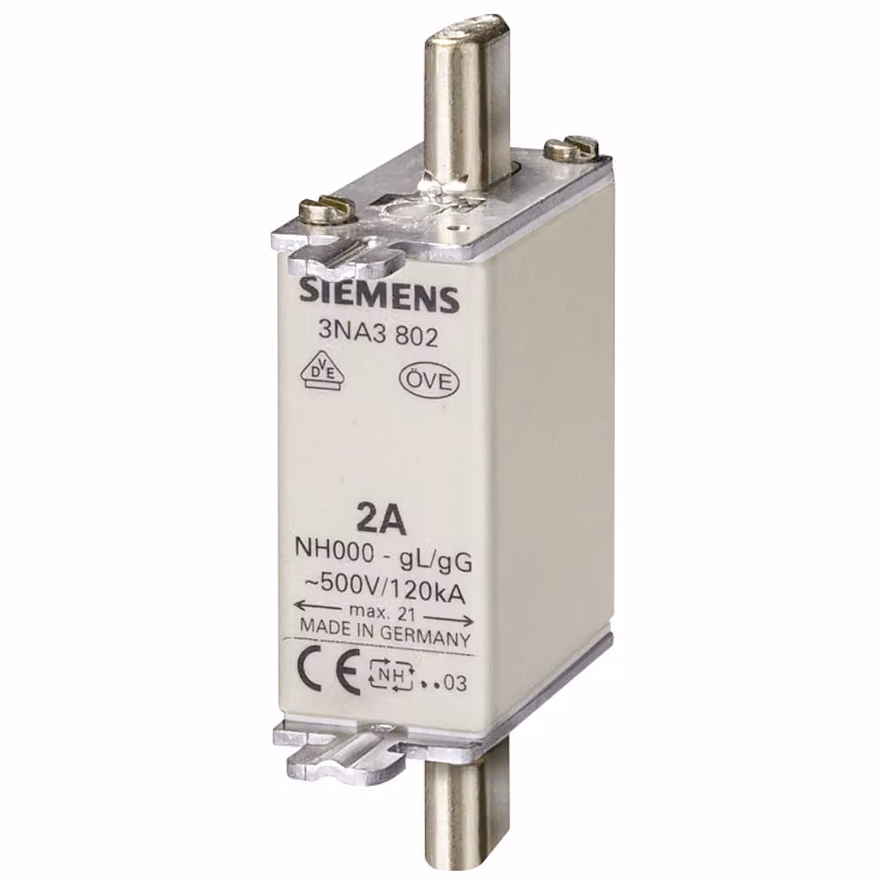 Fusibile Siemens NH 500 V dimensione 000 63 A (3NA3822)