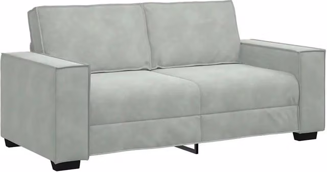 Divano | Divano da soggiorno | Sofa a 2 Posti Grigio Chiaro 180x78x84 cm in Velluto