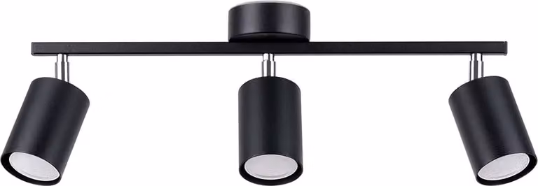 Lampada da soffitto LEMMI 3 nero 3xGU10 10W acciaio 20x8x46cm Sollux Lighting