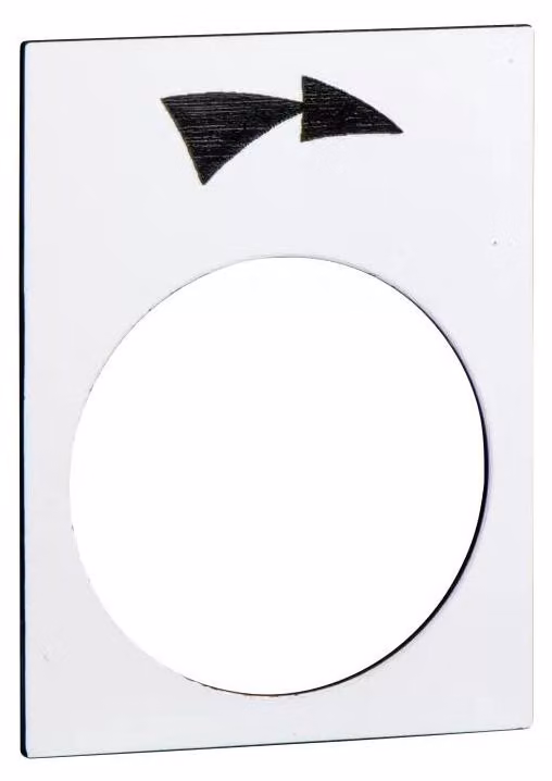 Targhetta identificativa Schneider Electric, 30x40 mm, bianca, rotazione a destra, lento-veloce ZB2BY4921