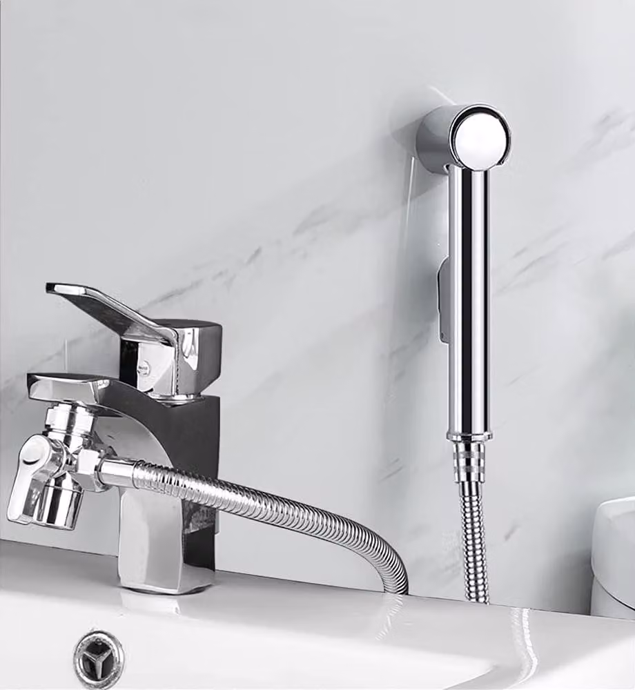 Doccia manuale per bidet, accessori per bidet, doccia per WC, bidet da bagno con tubo e adattatore
