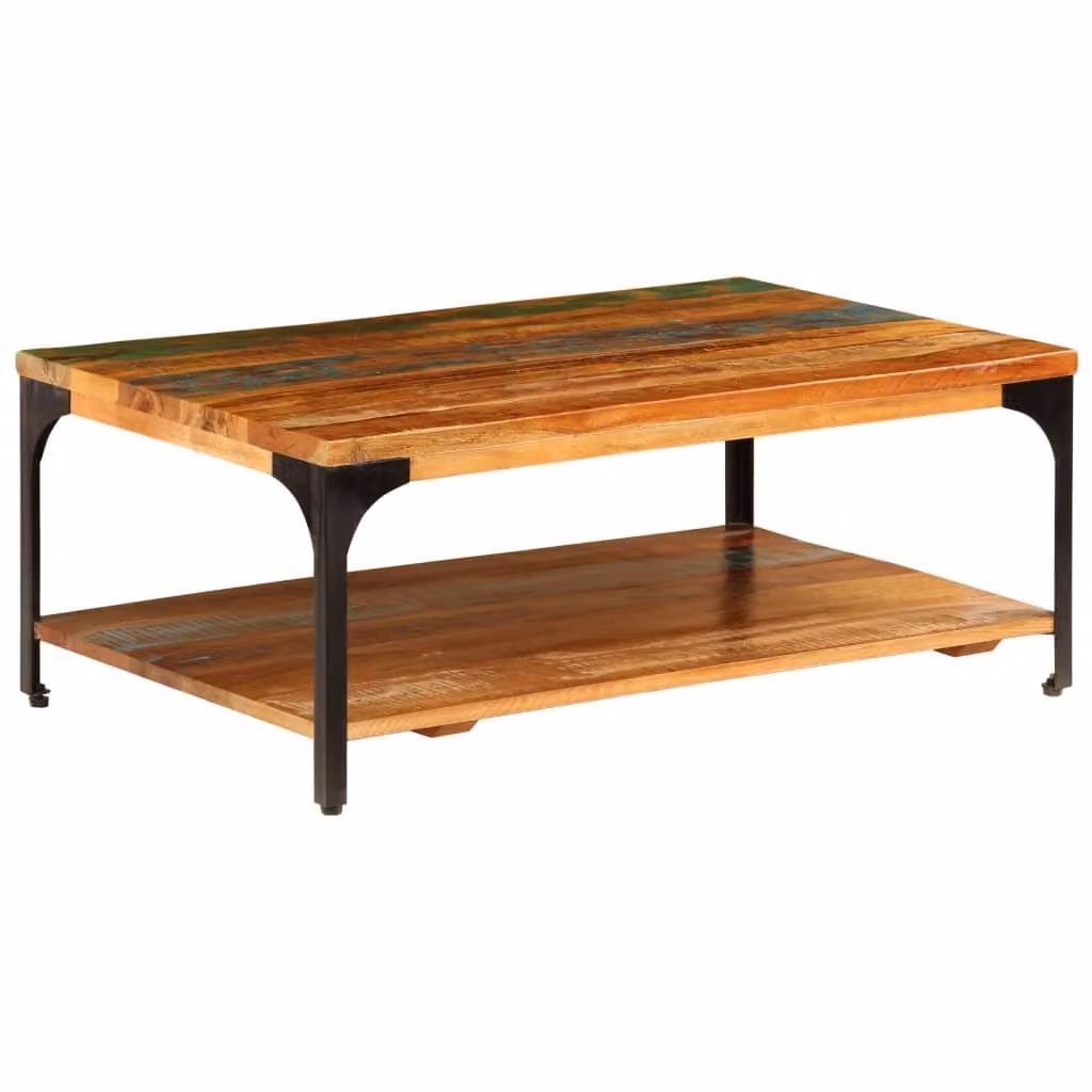 Maison Exclusive - Tavolino con ripiano 100x60x35 cm in legno massello di recupero