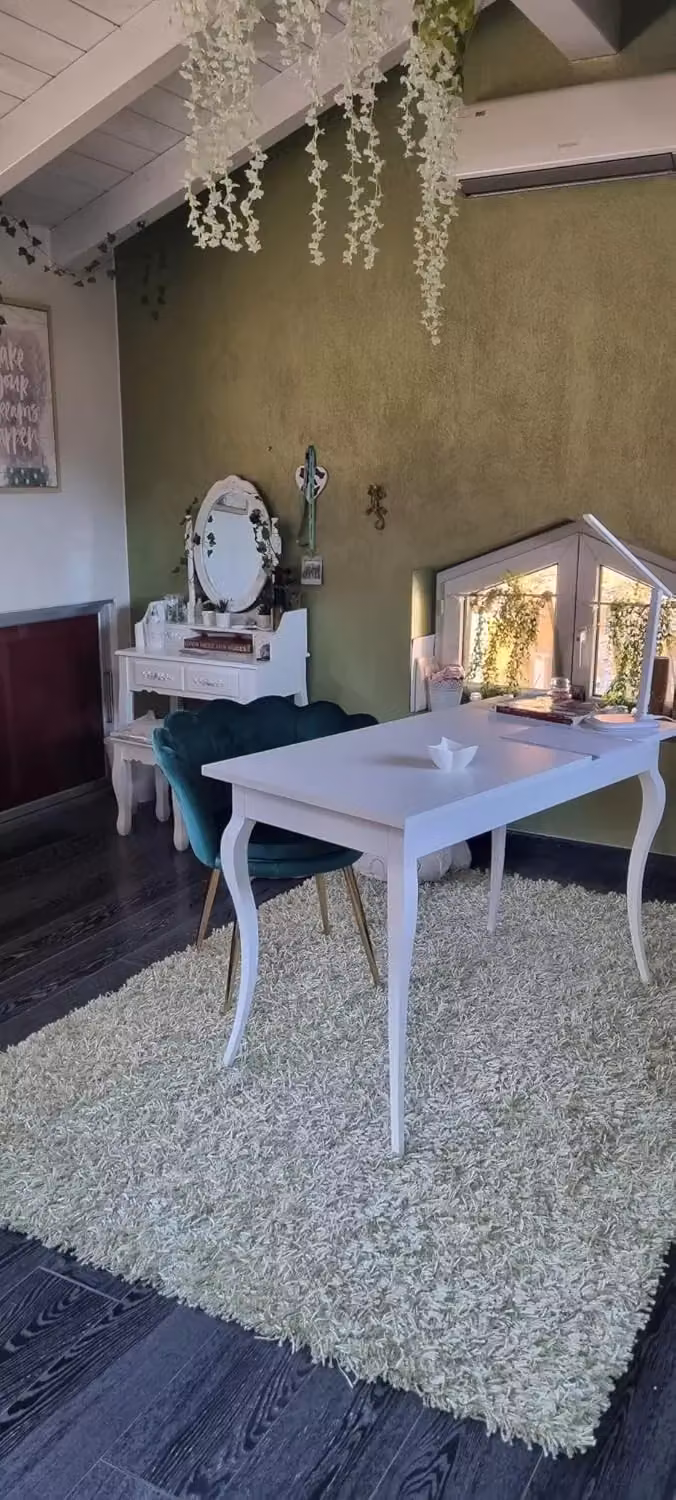 Scrivania in legno di pino bianco con 2 cassetti Mobili 2G L: 120 cm, P: 60 cm, H: 78 cm – 3