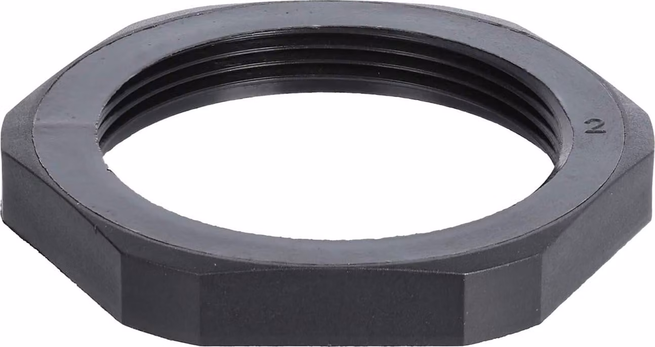 WISKA Controdado M40x1,5 GPA-M40 esagonale in poliammide (PA) colore nero intenso RAL 9005 - 1 pezzo