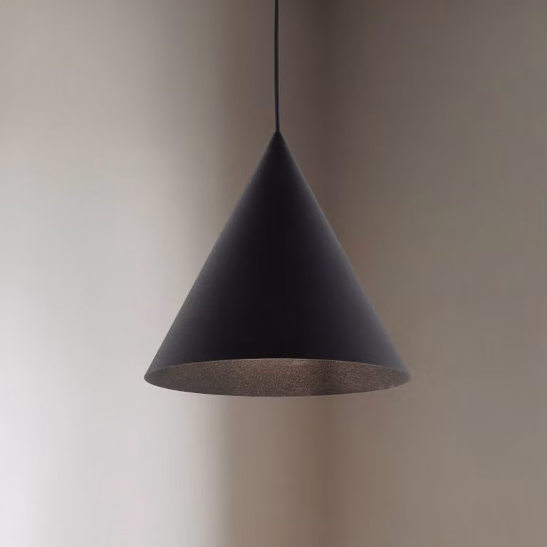 Lampada a sospensione Cono TK Lighting, dimmerabile, Nero, Soggiorno / Sala da pranzo, Metallo, Moderno, Lampada a sospensione