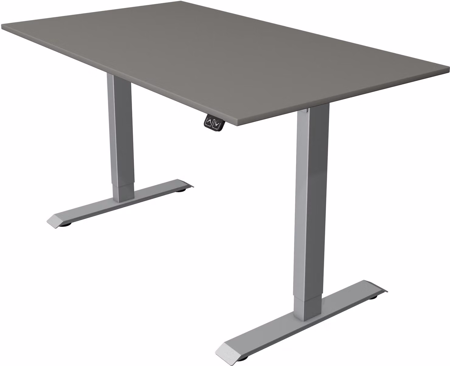 Tavolo seduta/in piedi Move 1 regolabile elettricamente in altezza fino a 123 cm LxP 140x80 cm grafite/argento