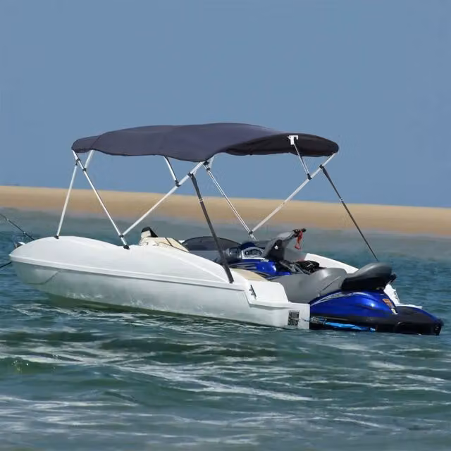 Bimini di Prua con Pareti Laterali a 4 Archi Videx Blu L: 243 cm, H: 137 cm