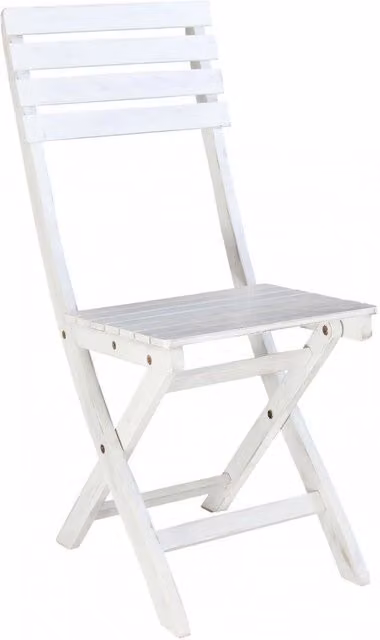 Sedia da Giardino Dalila 36x53x87 h cm in Legno Bianco