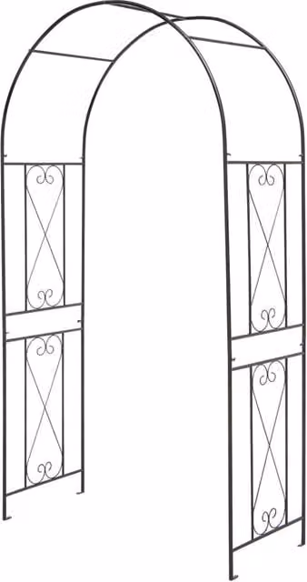 Arco giardino metallo resistente piante rampicanti rose viti grigliato, Arco decorazioni matrimoni feste supporto piante cortile patio 220 cm