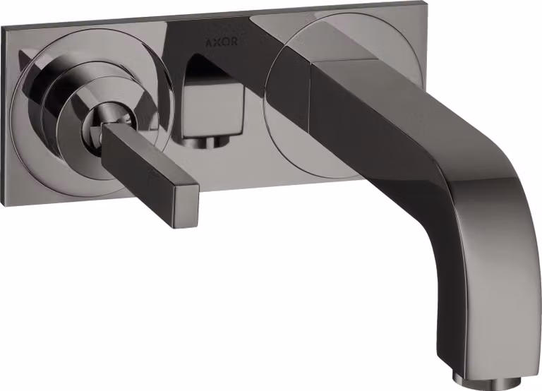 hansgrohe AXOR Citterio mitigeur monocommande de lavabo encastré, bec verseur 225mm, plaque pour montage mural, 39115330, 39115330