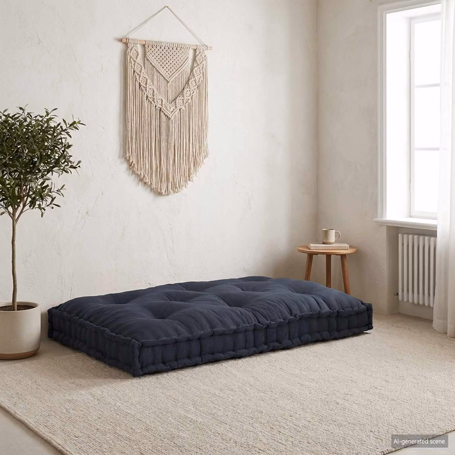 vidaXL Cuscino per Divano Pallet Antracite in Schiuma Traspirante L: 120 cm, P: 80 cm, H: 12 cm