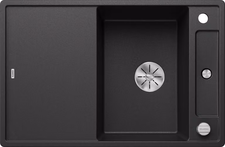 BLANCO AXIA III 45 S, SILGRANIT® PuraDur®, antracite, reversibile, incluso tagliere in legno