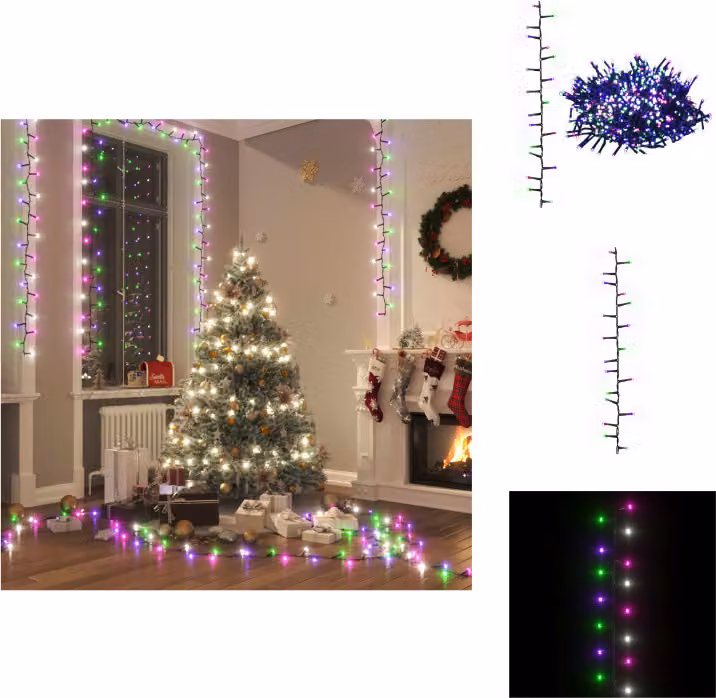vidaXL Fata LED con 1000 LED pastello multicolore 25 m PVC - Illuminazione natalizia