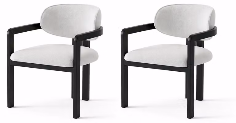 Due moderne sedie dal design elegante, ideali per la sala da pranzo