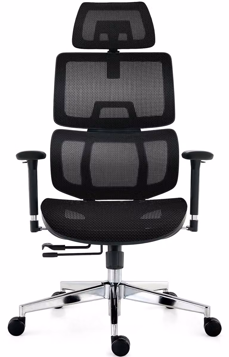 Sedia da ufficio ergonomica, colore nero opaco - Braccioli 3D regolabili - Capacità di carico: 150 kg