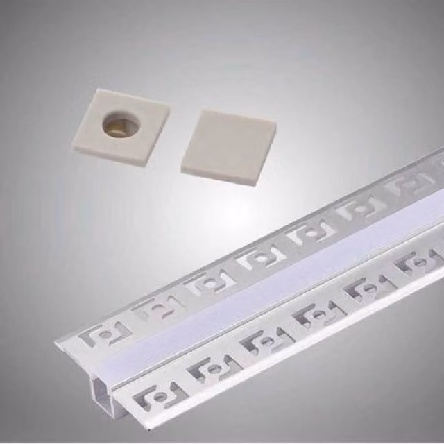 Trade Shop - Profilo Da Incasso A Scomparsa Alluminio 2 Mt Copertura Opaca Strip Led Al-11 -