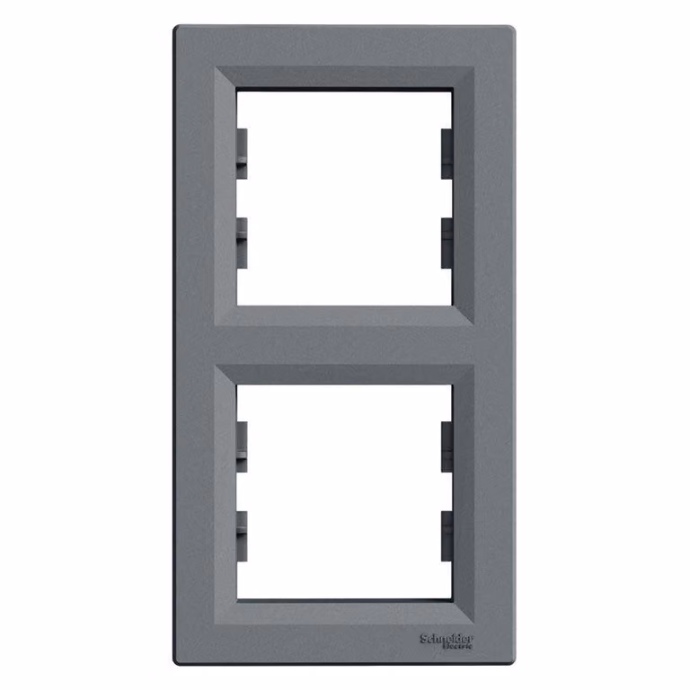 Telaio verticale a 2 ingressi, acciaio Schneider Asfora EPH5810262
