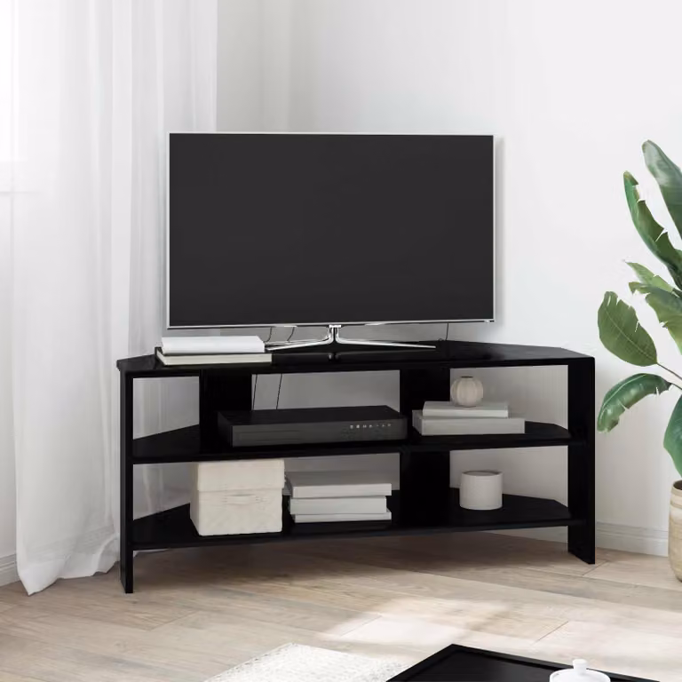 MobileTVAngolare vidaXL Nero in Legno Ingegnerizzato L: 100 cm, P: 40,5 cm, H: 45 cm