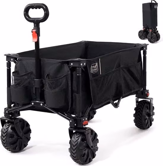 Carrello pieghevole XXL con pneumatici larghi - carrello da trasporto per tutti i terreni esterni - acquisto all'ingrosso - carico massimo 100 kg