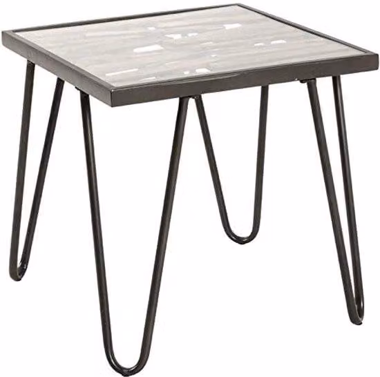 Letto in acciaio con piano in vetro in stile Art Déco