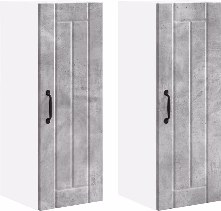 Armadietto a muro LUCCA 2 pcs Grigio Cemento 30 x 31 x 80 cm