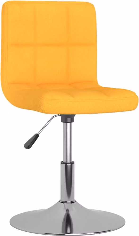 vidaXL Sedie da pranzo 4 pz. Girevoli in tessuto giallo