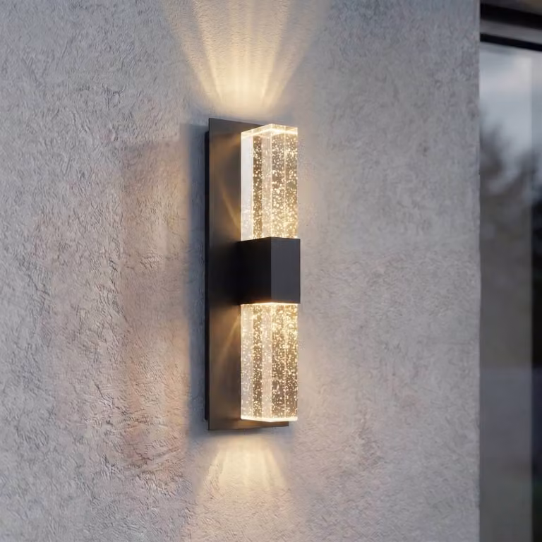 Applique da esterni a LED Velune Lucande, Nero, Alluminio, Moderno, Applique LED da esterni