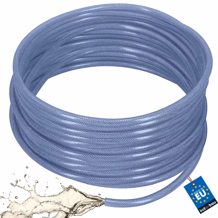 KOTARBAU® Tubo Aria Compressa ø 12,5 mm / 2,5 mm Tubo Acqua 50 m Tubo Trasparente Flessibile PVC Blu