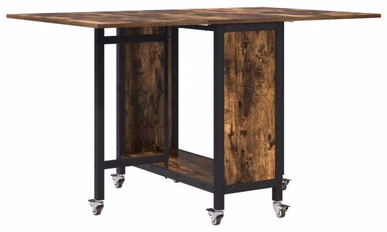 Tavolo da pranzo pieghevole con ruote 130 x 80 x 76,5 cm