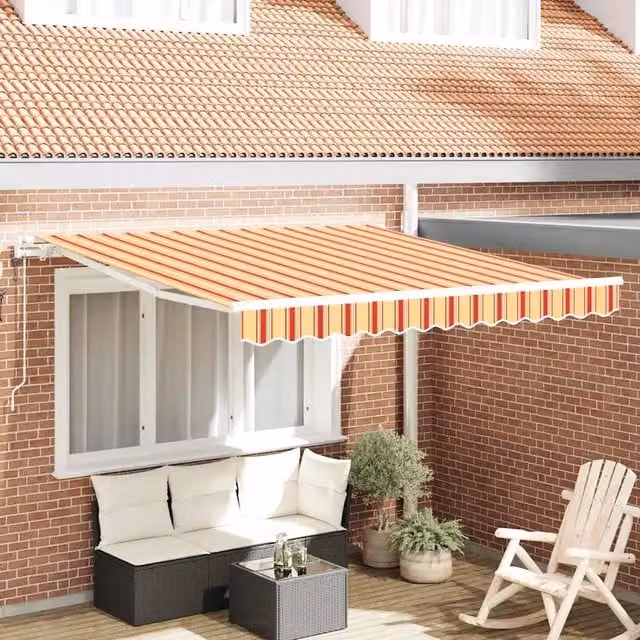 Tenda retrattile Giallo e Arancione 350 x 250 cm 3330251